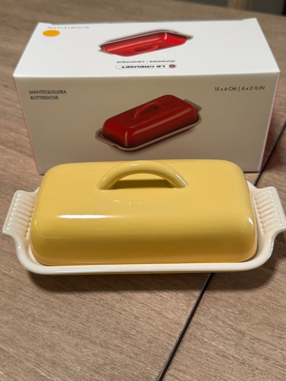 Le Creuset Camomille Heritage Butter Dish NEW